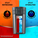 Coffeemate Insulated Mug 380ML Black | Leakproof Travel Mug with Touch Lid & Tea Infuser | BT380BLK130