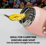 Carry Mate Pink 500ML Stainless Steel Food Jar | 12 Hrs Hot & 13 Hrs Cold | Leakproof, Copper Coated, Portable Mug | CM500PNK41