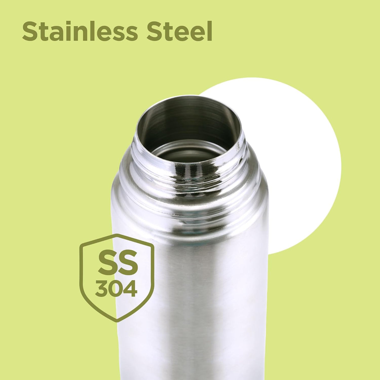 Flip Lid 350 Thermosteel Water Bottle 350 ml, 24 Hr Hot and Cold I Leak Proof Lid with Jacket, ISI Certified I Vacuum Insulated I for Office, Gym, School I Silver