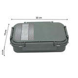 Jaypee plus Steeladam lunch box Greenish Green