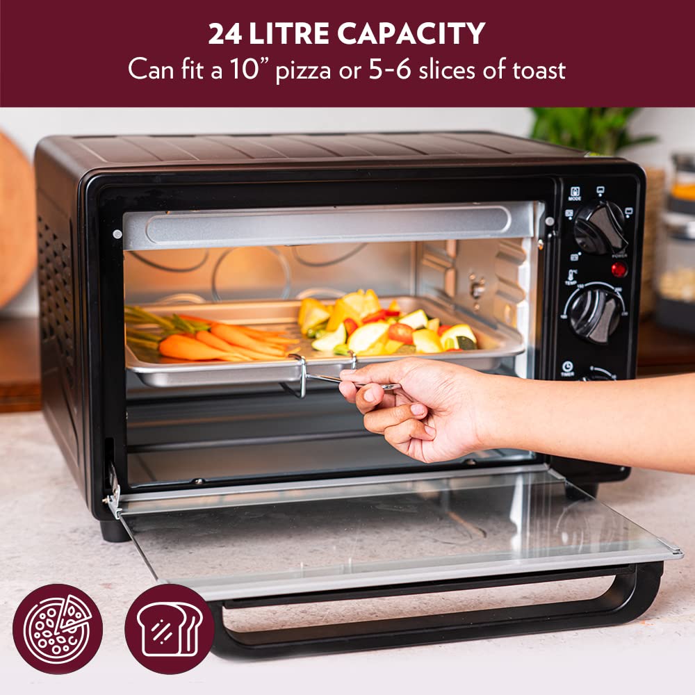 Borosil Prima 24L Oven Toaster Griller (OTG) Motorized Rotisserie
