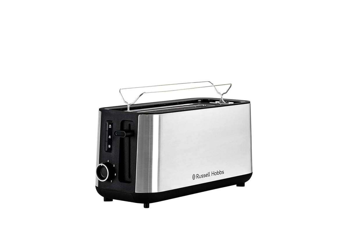 17700 4-Slice Pop up Toaster | 1470W Power | Extra Long Slots | Variable Browning Control | Bun Warmer, Cancel, Frozen & Reheat Functions | Removable Crumb Tray
