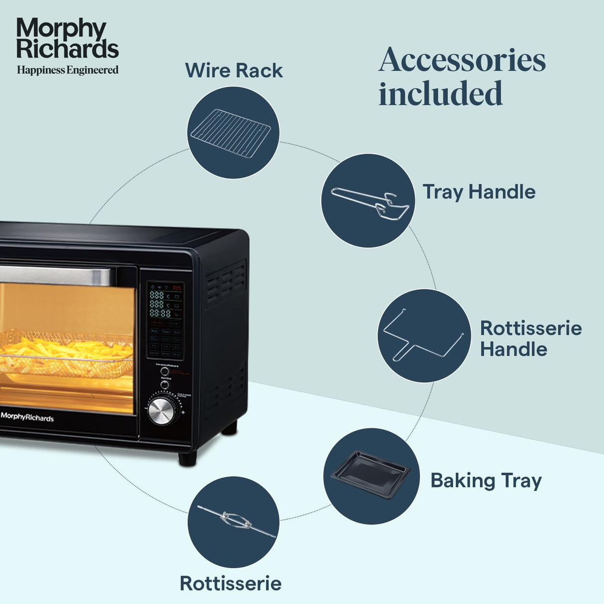 29RCAD 29L Digital OTG 2000W – Oven Toaster Griller with Air Fryer, Dehydrator, 13 Preset Menus, Rotisserie & Convection