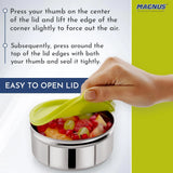 Stainless Steel Airtight Leakproof Storage Container with Easy Lock, 420ML | Kitchen Accessories, Lunch Box for Office Men, Adults & Kids