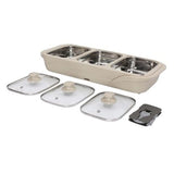 Jaypee plus E-3 ELECTRIC CASSEROLE Set 1000 ml Each capacity Beige