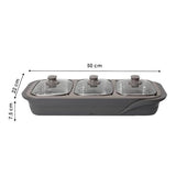 Jaypee plus E-3 ELECTRIC CASSEROLE Set 1000 ml Each capacity Bottle Grey