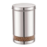 Classicware Stainless Steel  Trendy Window Canister with See-Through Window (1 Pc) 1.4L