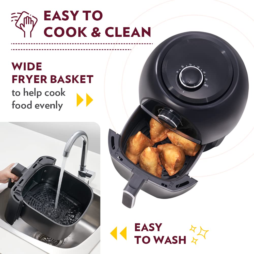 Best Air Fryer, Air Fryer for Home, Timer Selection, Adjustable Temp Control, 2.8 L Capacity