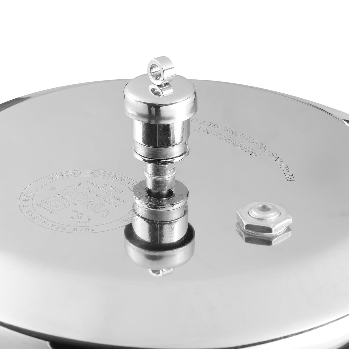 Vinod Platinum Triply Stainless Steel Outer Lid Pressure Cooker with Induction Base, 2 Litre, Mini Pressure Cooker, Induction Base Pressure Cooker - ISI certified, Silver