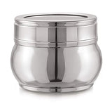 Mukti Stainless Steel Food Storage Jars & Containers|Dabba|Celebration See Through Lid|250ml x 1pc