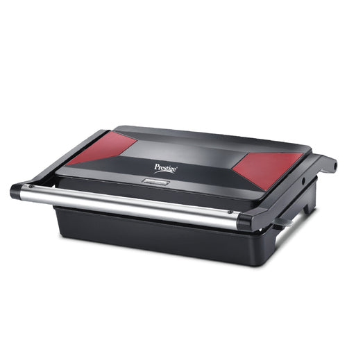 PEG 6.0 Non-Stick Coating 1000 W Electric Grill (Red and Black)