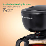 Onyx Brew Coffee Maker, Borosilicate Glass Carafe, Anti-Drip System, Fitered Water Drip Coffee Tank