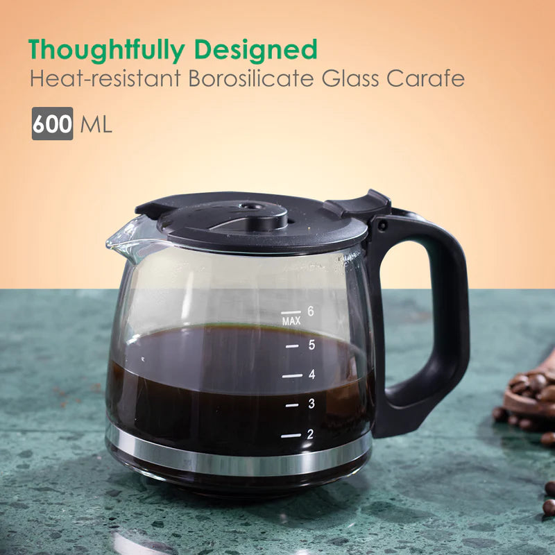 Onyx Brew Coffee Maker, Borosilicate Glass Carafe, Anti-Drip System, Fitered Water Drip Coffee Tank