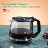 Onyx Brew Coffee Maker, Borosilicate Glass Carafe, Anti-Drip System, Fitered Water Drip Coffee Tank
