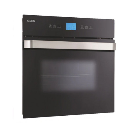 Glen Built-in Oven 657 Touch Controls Motorised Rotisserie Turbo Fan 56L with Multi-function