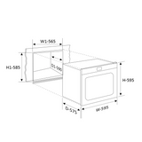 Glen Built In Oven 660 M RT Motorised Rotisserie Turbo Fan 65Ltr with Multi-function