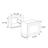75L Built-in Gas Oven with Turbo Fan, Rotisserie & LPG Compatibility – BO-664BLGAS