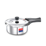 Prestige Svachh Triply Outer Lid Pressure Cooker with Unique Deep Lid for Spillage Control, 2 Litre, Silver 20701