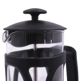 French Press Coffee & Tea Maker 350 ml | Premium Heat Resistant Borosilicate Glass Carafe | 4 Level Filtration System | Stainless Steel Plunger with Mesh | 1-2 Cups of Coffee | Brews in Just 3 Minutes | Black