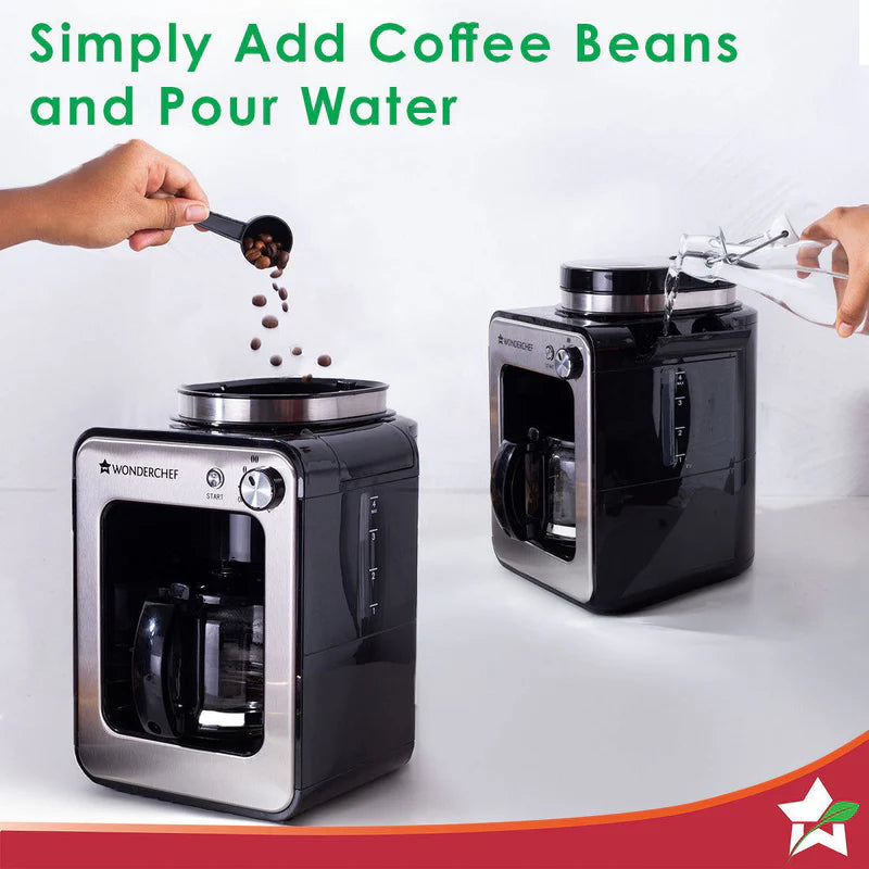 Regalia Bean-to-Cup Brew Coffee Maker with Coffee Bean Grinder | Freshly Ground Aromatic Coffee Powder