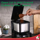 Regalia Pronto Coffee Maker 600W | Coffee Brewer Machine for Home & Office | 750ml Borosilicate Glass Carafe | 3-in-1 Filter Coffee, Espresso, Cappuccino | Auto Shut Off | 6 Cups Coffee