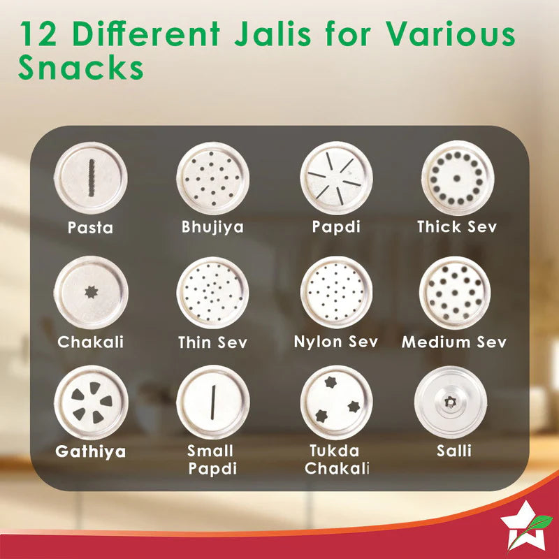 Snacks Maker with 12 Jalis (Farsan Maker)