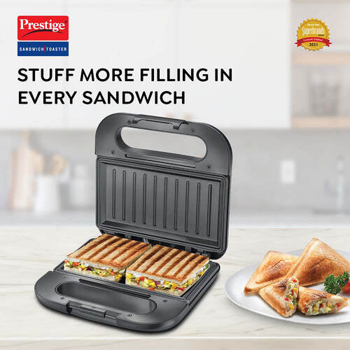 Sandwich Toaster With Fixed Grill Plates - PGDP 03 - SS