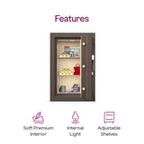 Matrix 2414 (66L) EL+KL Fire-Resistant Home Locker with Dual Lock – Coffee Brown