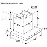 Bosch Series 4 Wall Mounted Chimney DWBA68J60I 60 cm