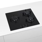 Bosch Series 4 PNC6B6B10I Gas hob 60 cm Tempered Glass Black FFD