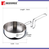 Bergner BE Essentials Tri-Ply Stainless Steel Tadka Pan - Induction Bottom BGIN-6285