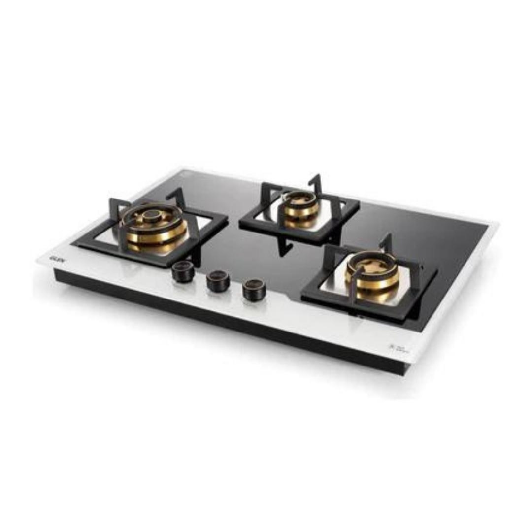 Glen 77 cm 3 Burner Hob BH 1073 XL SQ HT TDB TR BW 77