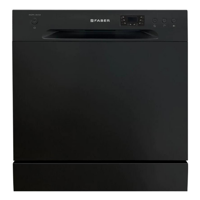 Faber FFSD 6PR 8S Ace Black 6 Washing Program 8 Place Capacity  Black Finish Built-in Dishwasher 