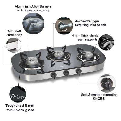 Buy GLEN COOKTOP GL 1036 GT
 at the lowest price in India at Apnidukaan.com