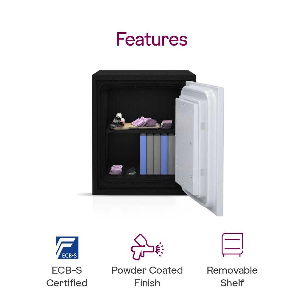 Safire 40L Fire-Resistant Home Locker with Key Lock