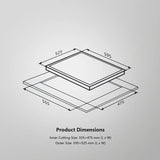 HBR 603 B 60cm Built-in Hob with 3 Brass Burners & Auto Ignition