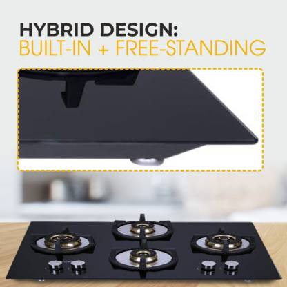 Whirlpool ELITE PRO BRASS HYBRID 704 MT Glass Automatic Hob