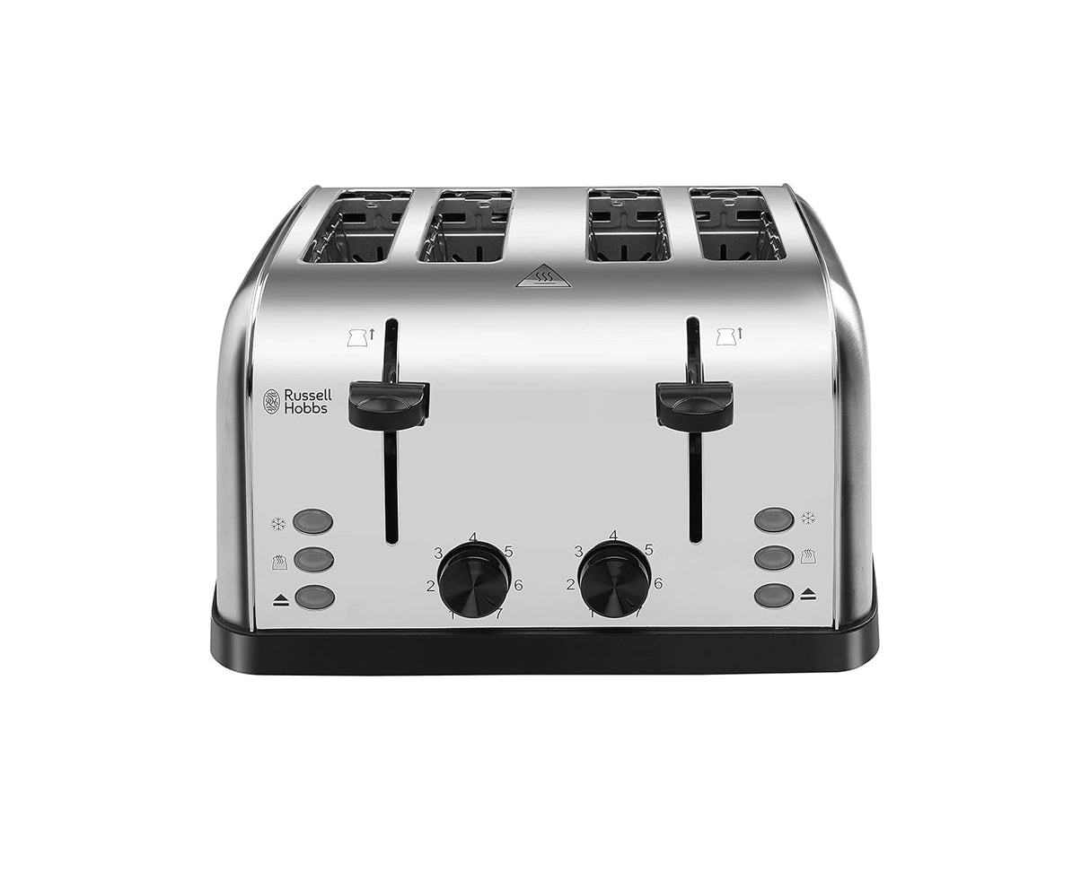 4 Slice SS Body Toaster 18790 1250/1500 Watt Premium Stainless Steel 4 Slice Automatic Pop-Up Toaster
