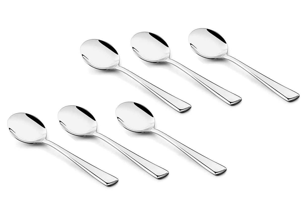 Shapes Zodi Stainless Steel & Cup Rolled 6 Pieces Soup Spoon (18 cm.)