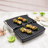 Borosil Jumbo 180° Grill Sandwich Maker 1500 W, opens 180°, 4 sandwiches