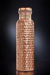 SignoraWare Copper Water Bottle Hammered 900 milliliters,Brown