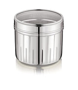 Mukti Stainless Steel Food Storage Jars & Containers|Snacks Dabba|Nasta Box Crystaline See Through Lid|1200ml x 1pc