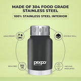 Pexpo Cameo Pro Vacuum Insulated 160ml Stainless Steel Water Bottle - Black Knight| Hot & Cold Upto 4-5 Hours | Leak Proof | Office, School, Gym & Travelling|Men, Women & Kids| RCB Edition