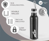New Smarty 900 thermosteel Water Bottle 730 ml, 24 Hr Hot and Cold I Leak Proof Lid, ISI Certified I Vacuum Insulated I for Office, Gym, School | Black