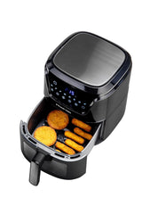 RAF5500 5.5L 1350W Digital Air Fryer | 8-in-1 Pre-Set Programs | Rapid Air Circulation for Even Cooking | Adjustable Temperature (40°C-200°C) | Removable Baking Tray