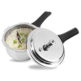 Vinod Platinum Triply Stainless Steel Outer Lid Pressure Cooker 3 Litre Capacity - ISI Certified, Silver, Induction Friendly, Pressure Cooker for Home Cooking