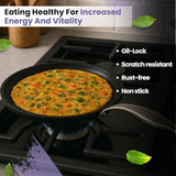 Prabha Black Eisen Cast Iron Dosa Tawa With Steel Handle