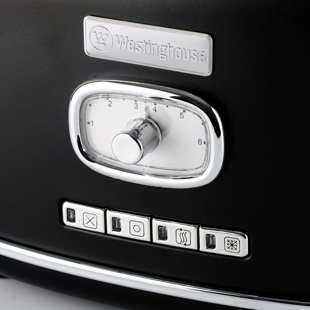 Westinghouse Retro Toaster - 2 Slice - Extra Large Slots - Keep Warm Rack - 815W - Black
