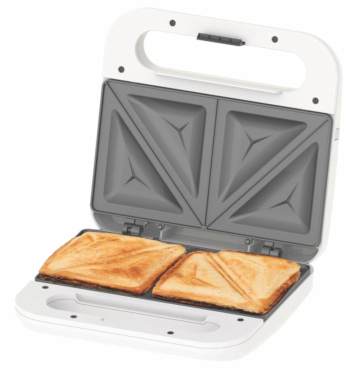 Westinghouse Electric 760W 4 Slice Sandwich Maker & Toaster White | Non-Stick Coated Dual Grill Sandwich Plates for Sandwiches at Home | Power in & Ready Indicators