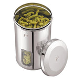 Classicware Stainless Steel Trendy Window Canister with See-Through Window, 1L (1 Pc)